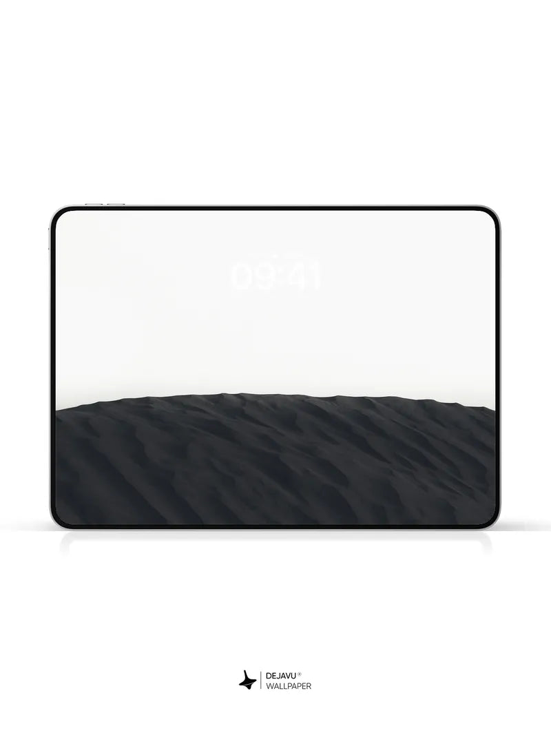 8K Minimal Aesthetic Black Sand Dunes Wallpaper