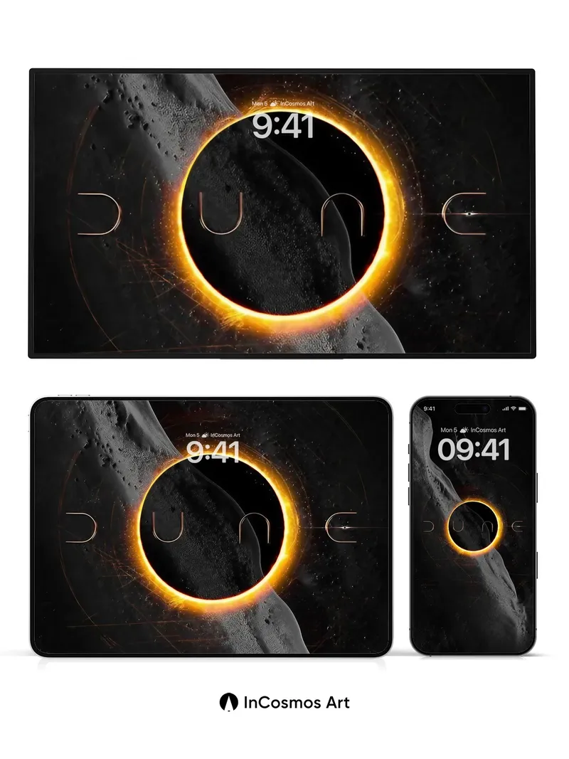 Cosmic Dune Wallpaper with Eclipse Core