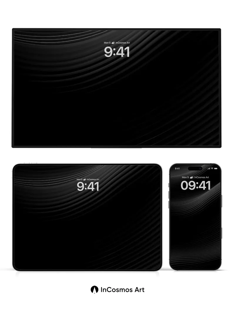 Silent Flow Wallpaper with Shadowed Ridges