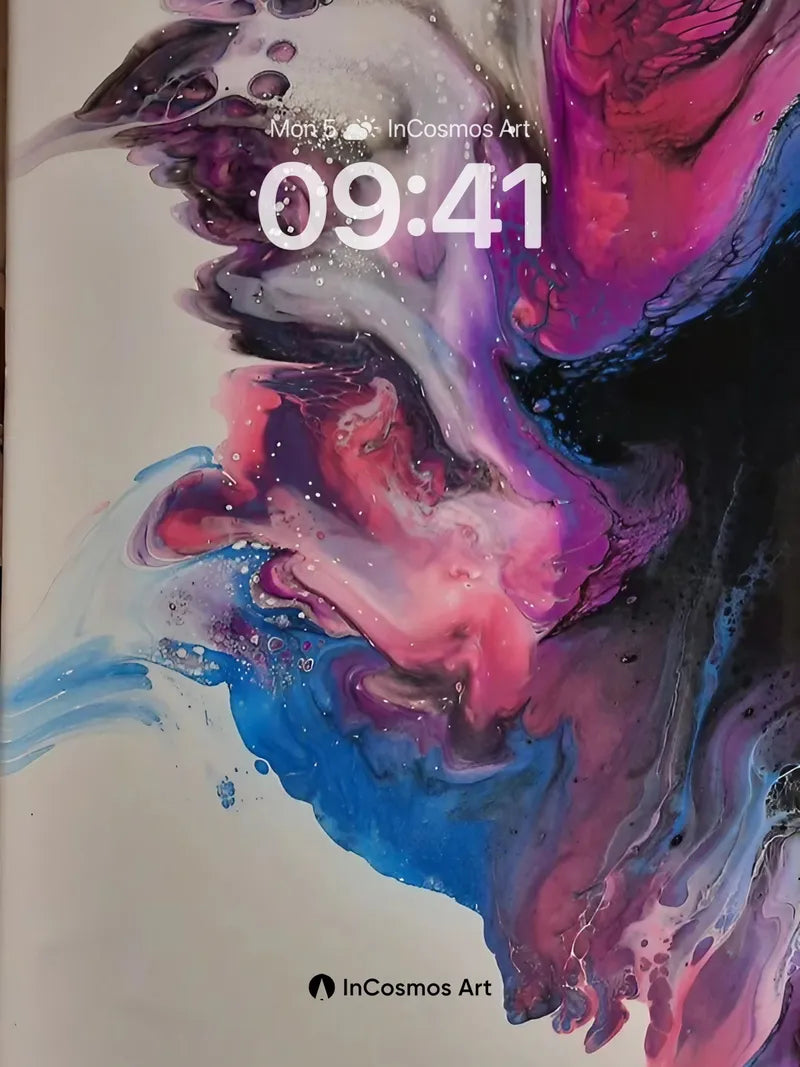 Cosmic Veil Wallpaper with Liquid Light