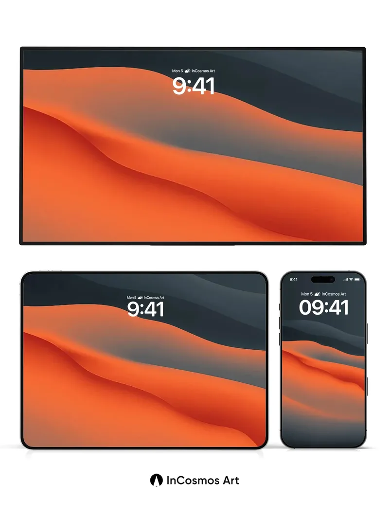 Surreal Dune Wallpaper with Floating Light