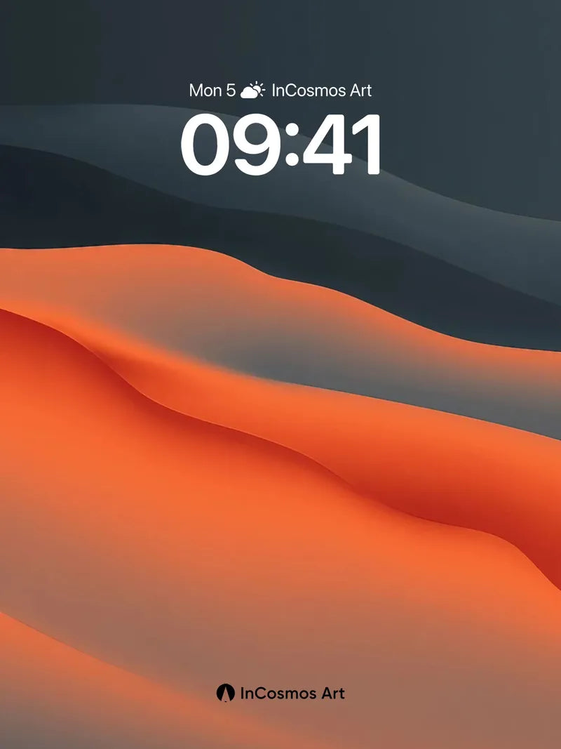 Surreal Dune Wallpaper with Floating Light