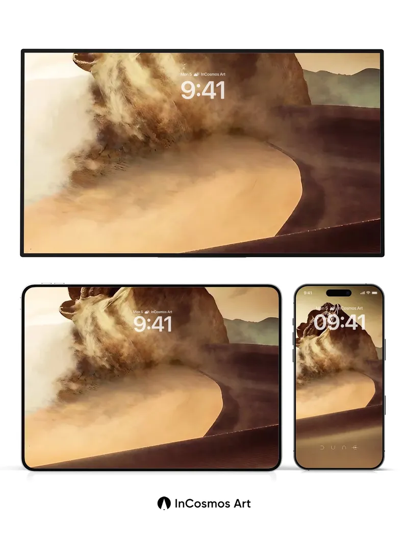 Whispering Dune Wallpaper with Sandstorm Breath