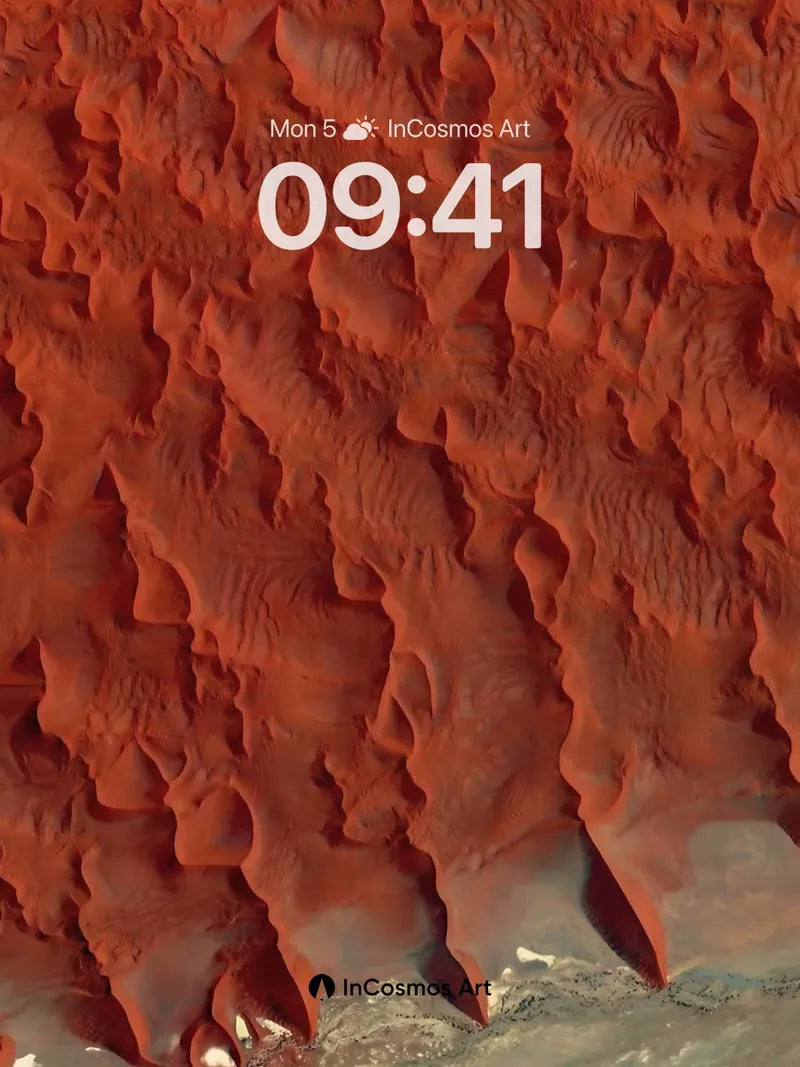 Crimson Canyon Wallpaper with Eroded Ridges