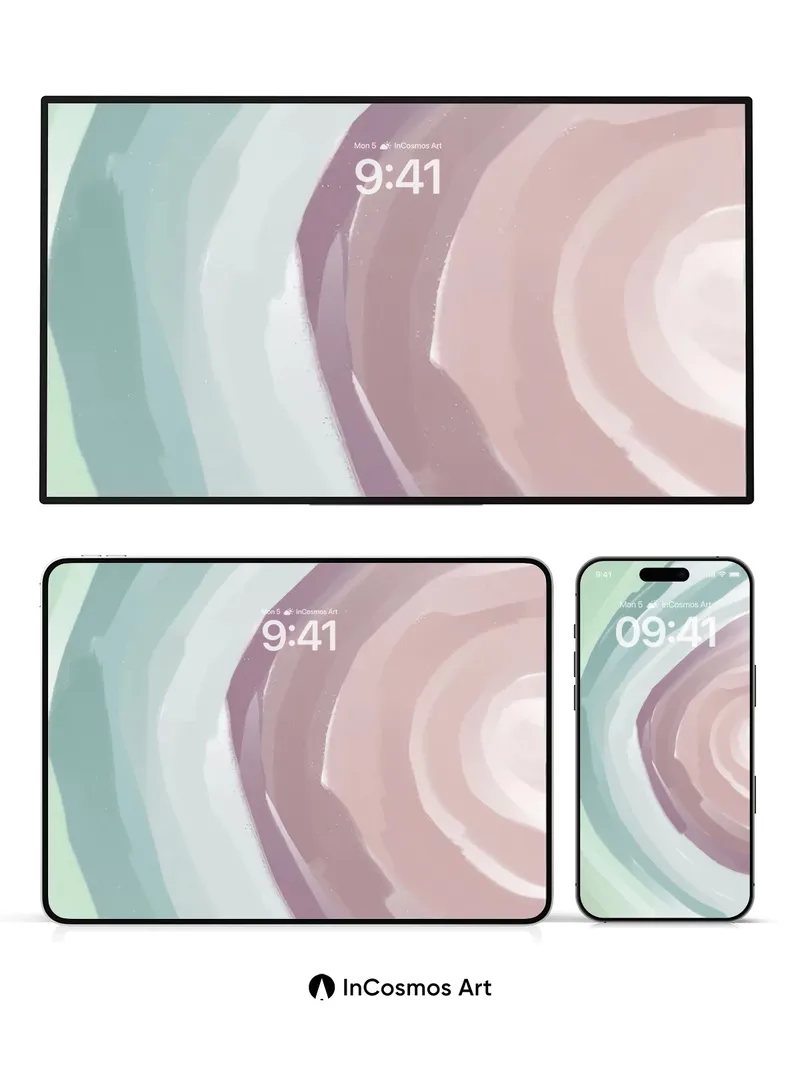 Serenity Spiral Wallpaper with Soft Hues