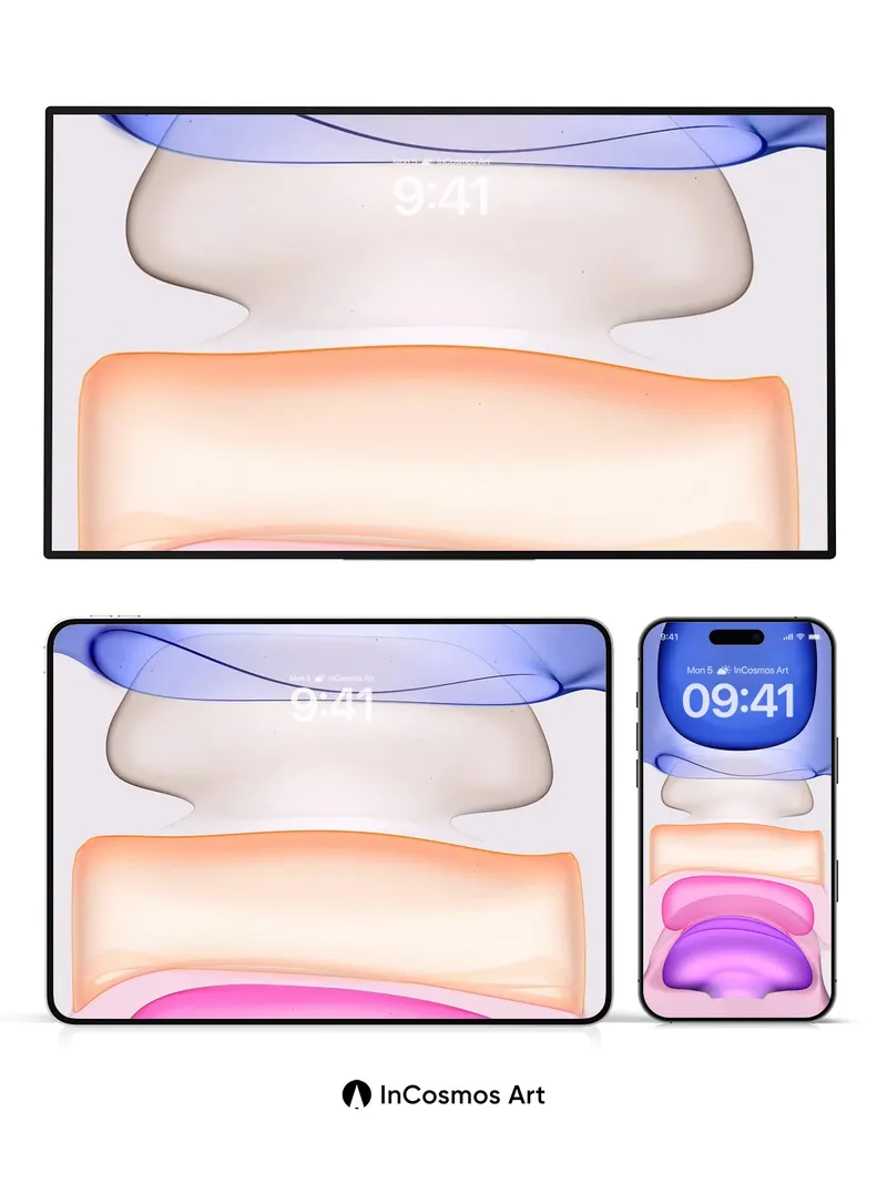 Luminous Flow Wallpaper with Soft Hues