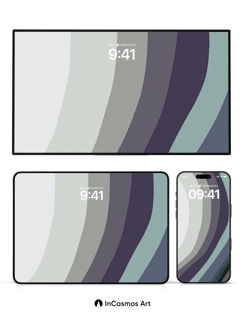 Serpentine Hush Wallpaper with Quiet Curves