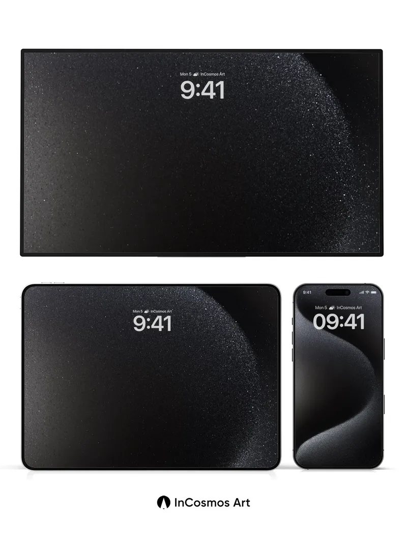 Shadow Weave Wallpaper with Starlight Dust