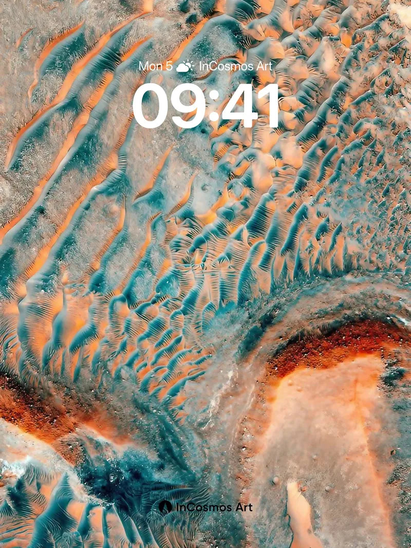 Serpentine Dunes Wallpaper with Fractal Echoes