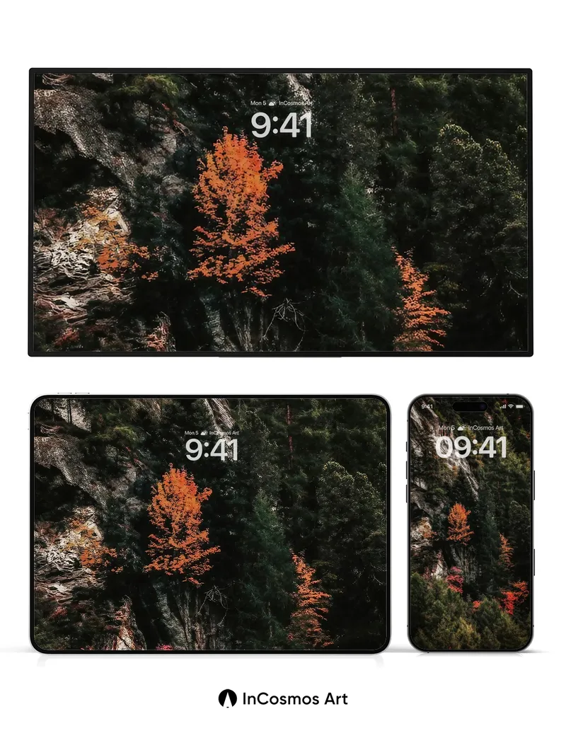 Autumn Echo Wallpaper with Stone Whispers