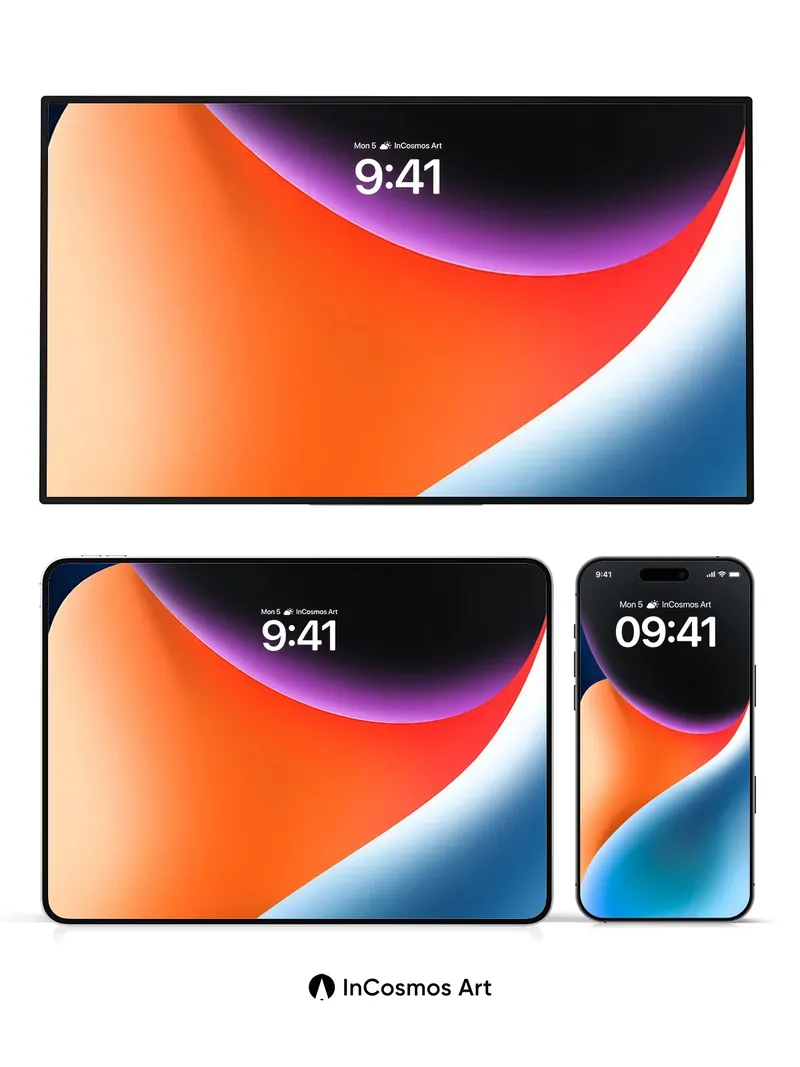 Neon Pulse Wallpaper with Liquid Light