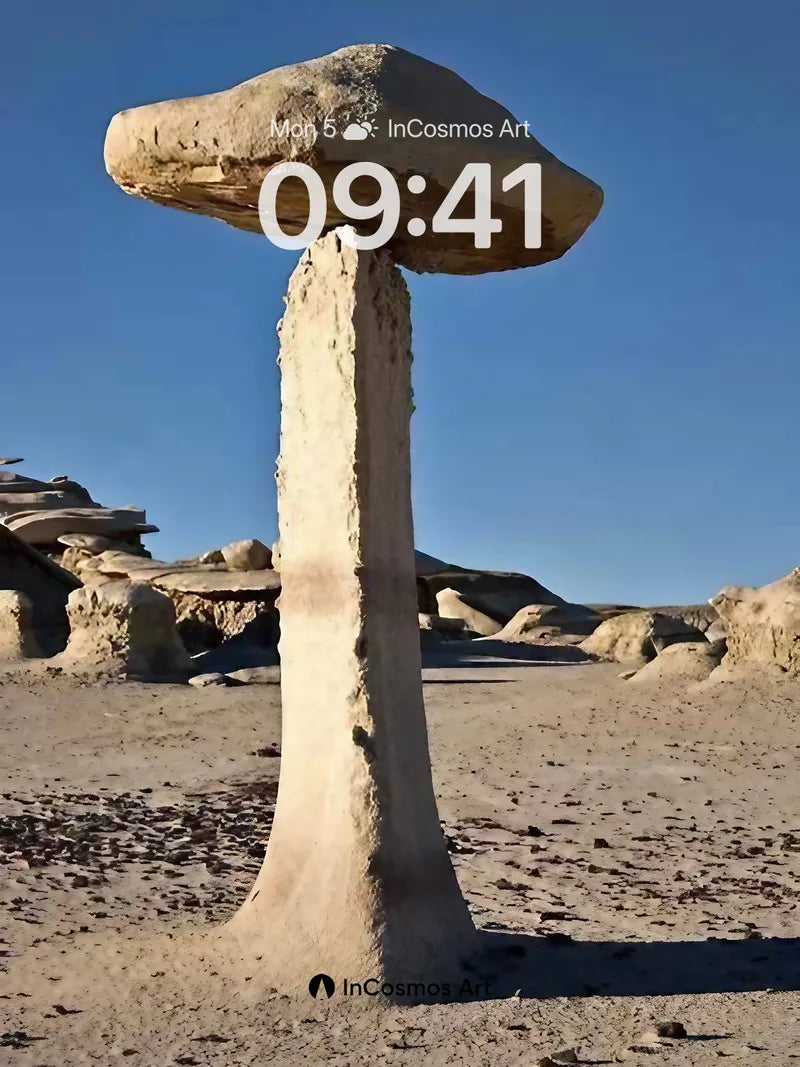 Desert Whispers Mushroom Wallpaper with Stone Soul