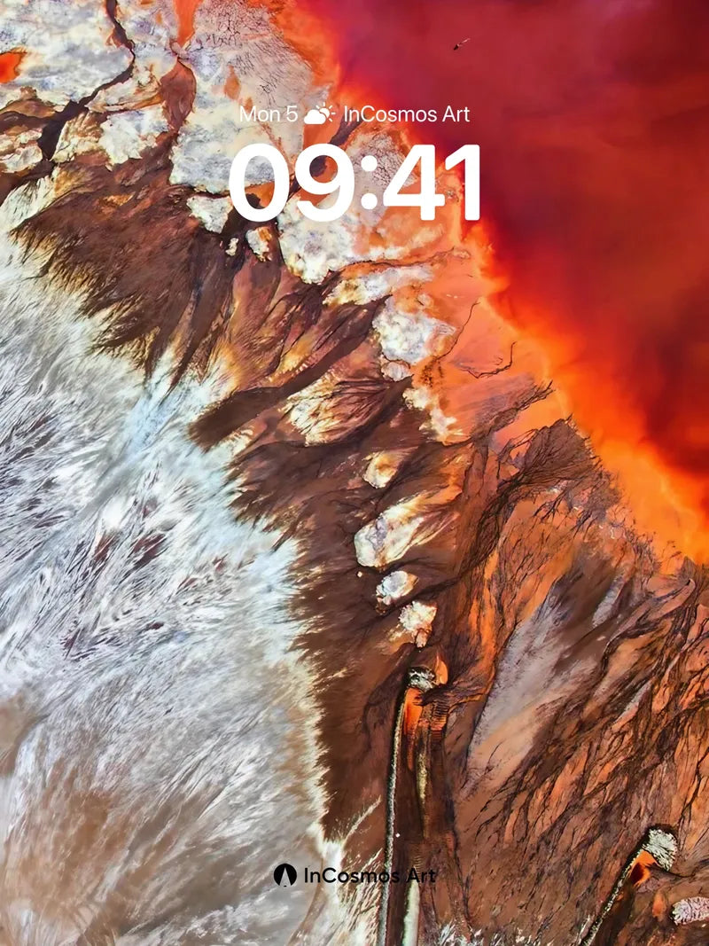 Crimson Edge Wallpaper with Molten Veins