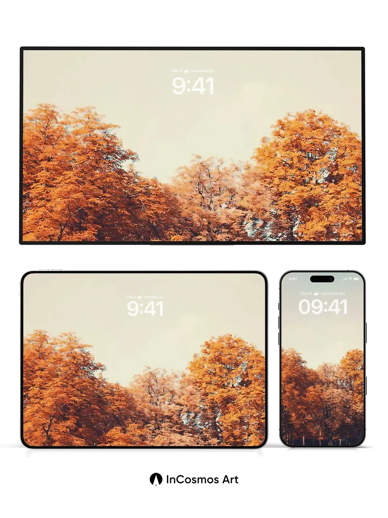 Autumn Hush Wallpaper with Golden Canopy