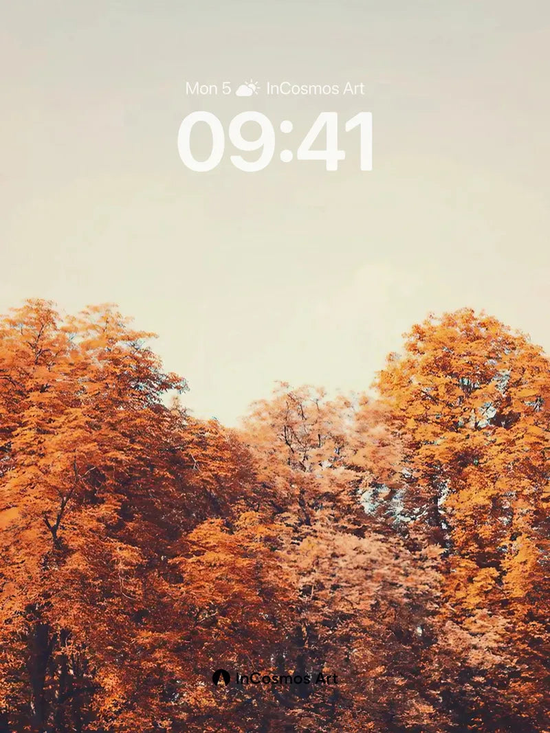 Autumn Hush Wallpaper with Golden Canopy