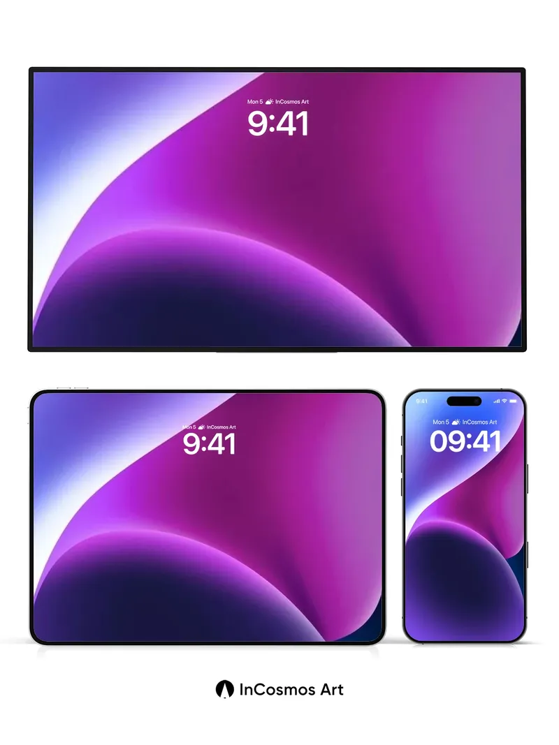 Luminous Wave Wallpaper with Ethereal Flow