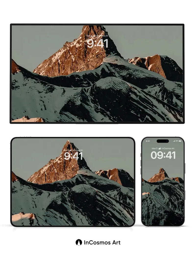 Serenity Peak Wallpaper with Sunlit Edges