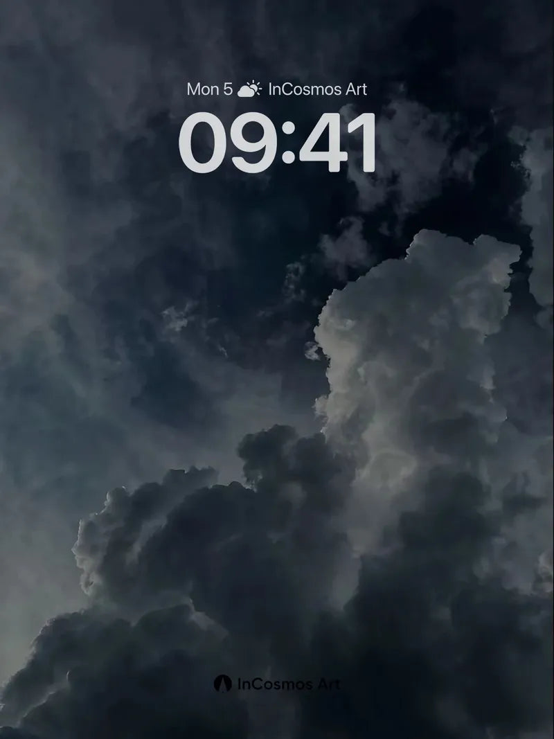 Storm's Breath Wallpaper with Shadowed Clouds