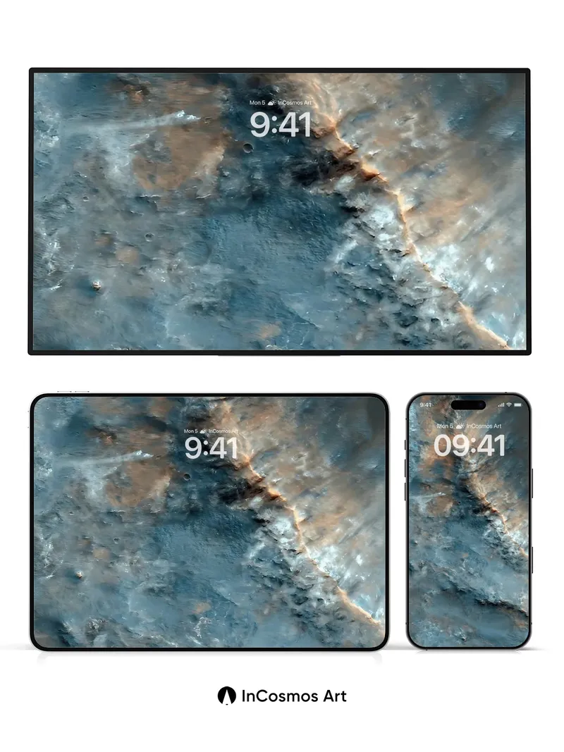 Whispers of Mars Wallpaper with Cracked Canyons