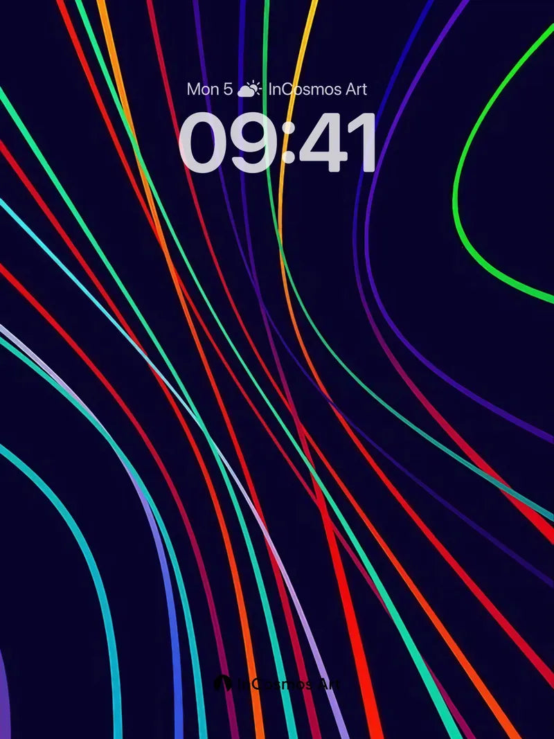 Neon Pulse Wallpaper with Cosmic Flow