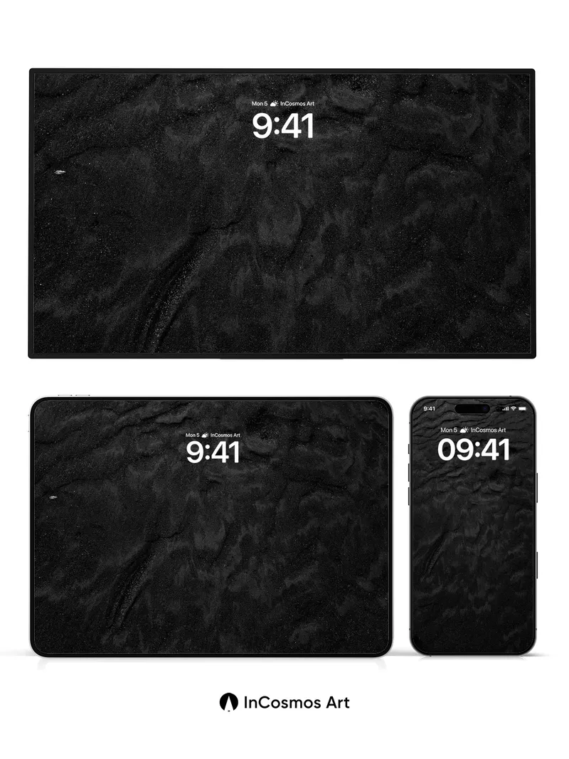 Obsidian Ripple Wallpaper with Whispering Depths