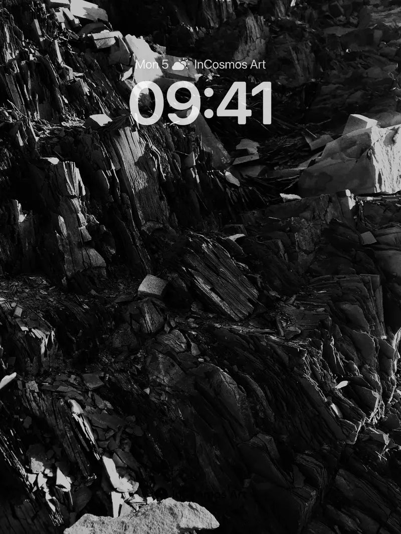 Shadowed Stone Wallpaper with Cracked Light