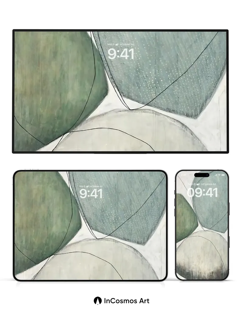 Serene Stone Wallpaper with Whispering Lines