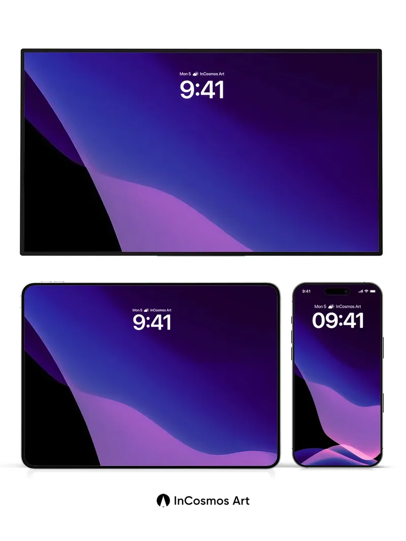 Velvet Void Wallpaper with Cosmic Hues