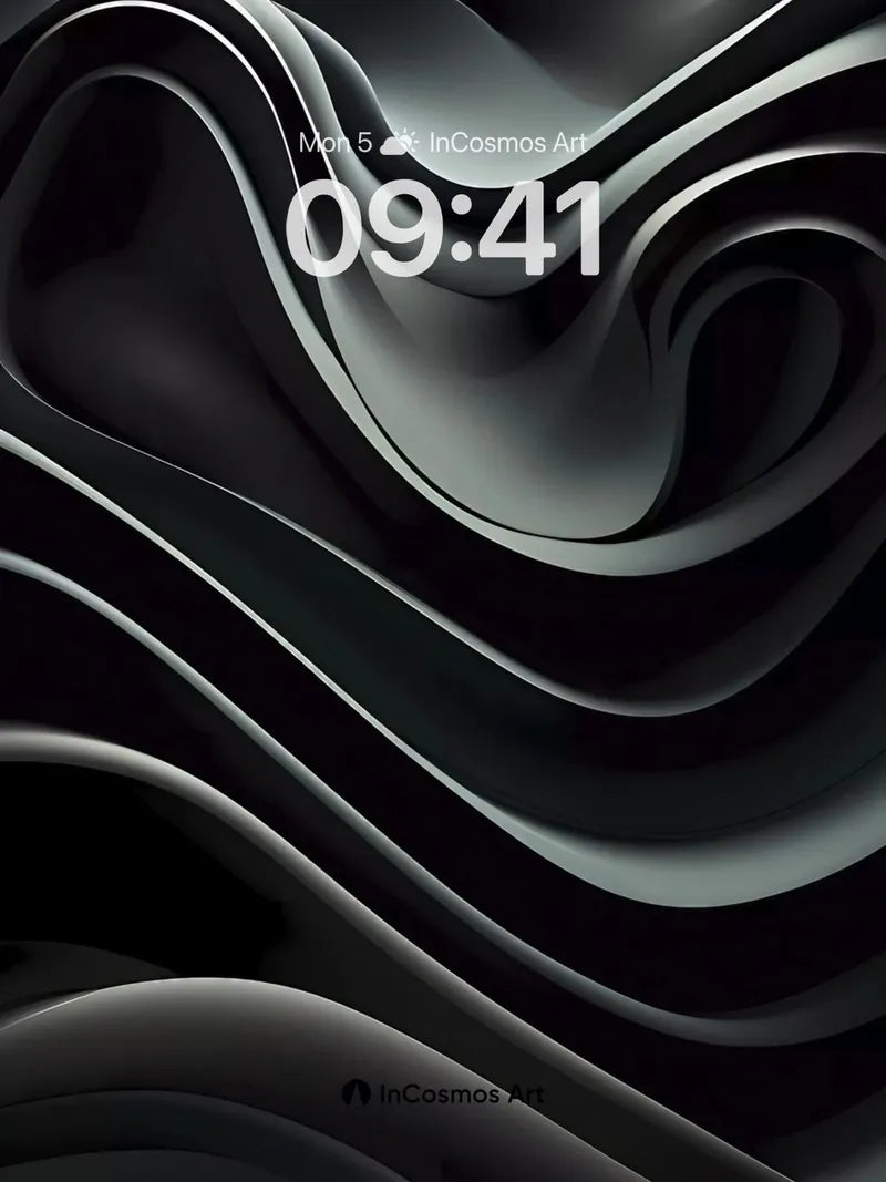 Sculpted Shadow Wallpaper with Liquid Depth