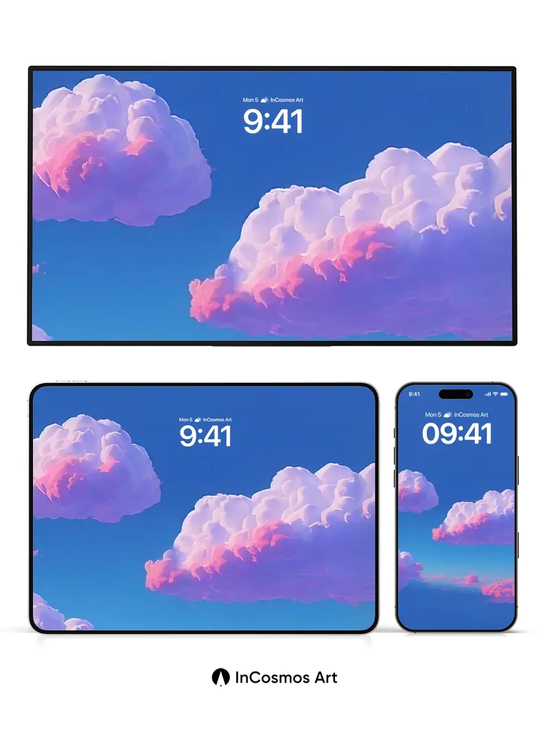 Cotton Candy Sky Wallpaper with Ethereal Light