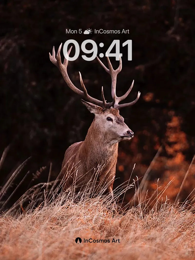 Autumn Hush Wallpaper with Velvet Antlers