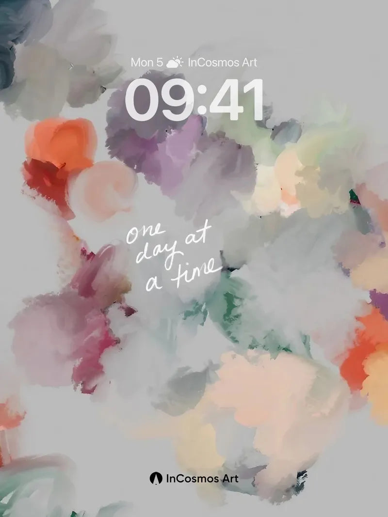 Serenity Bloom Wallpaper with Whispered Words