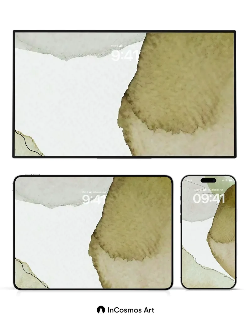 Serenity Ink Wallpaper with Floating Lines