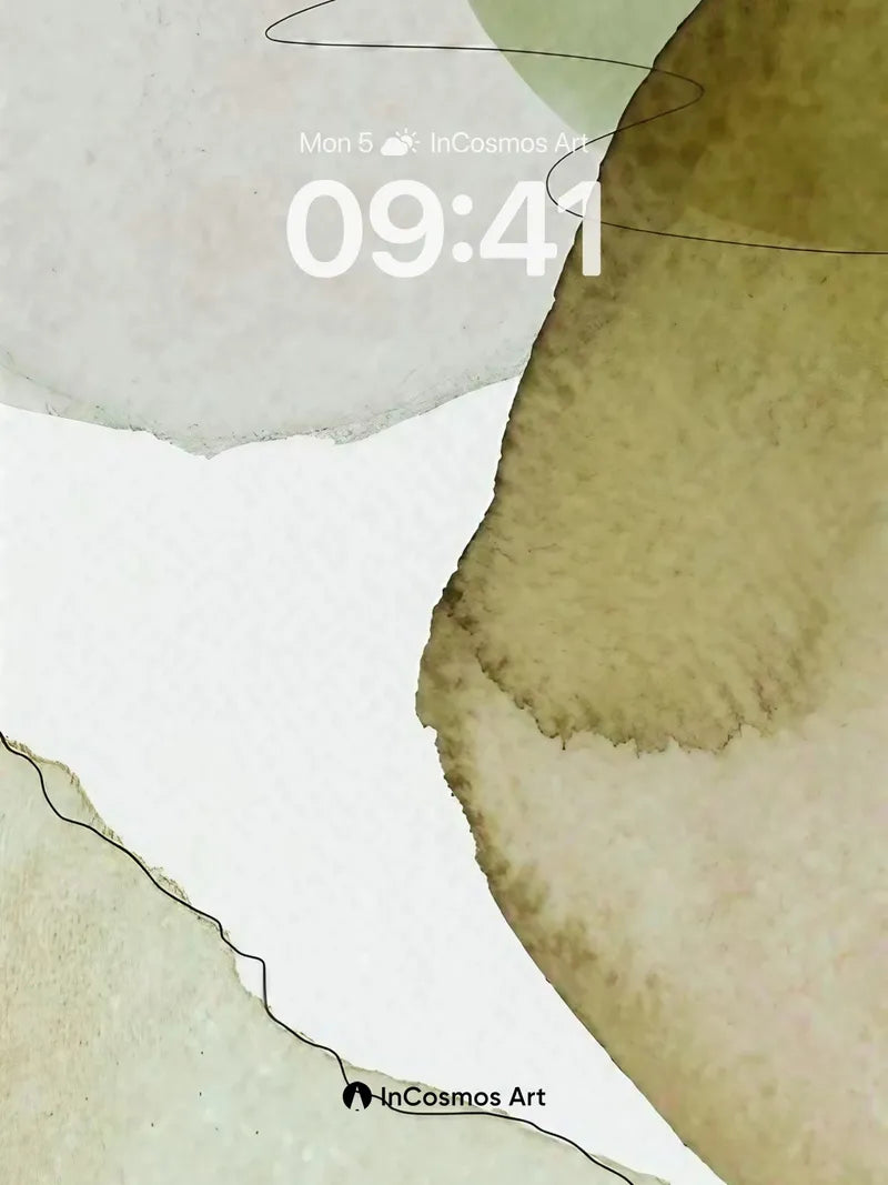 Serenity Ink Wallpaper with Floating Lines