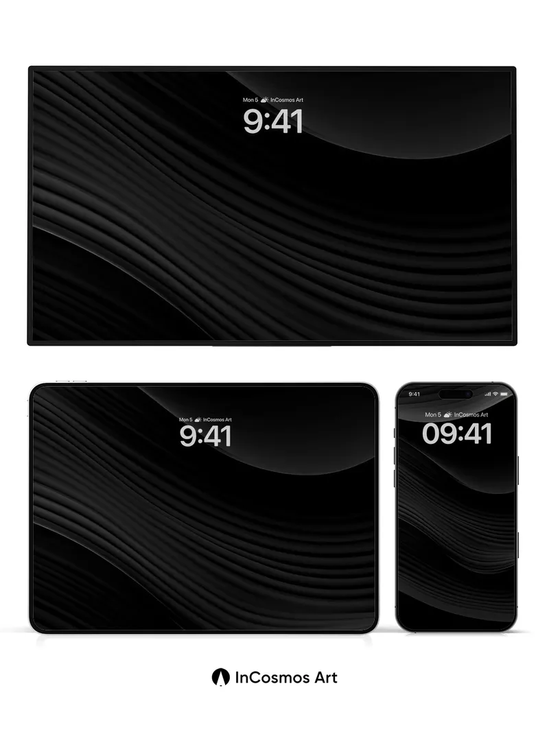 Shadow Wave Wallpaper with Silent Flow