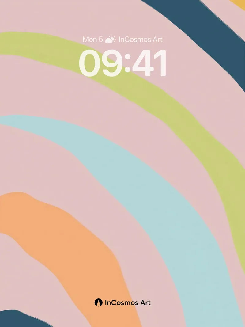 Soft Drift Wallpaper with Curved Color Waves