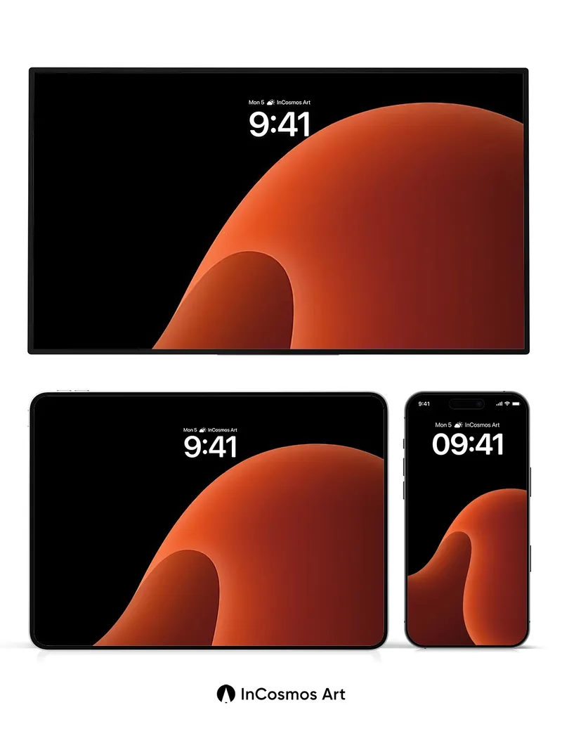 Crimson Hush Wallpaper with Liquid Depth