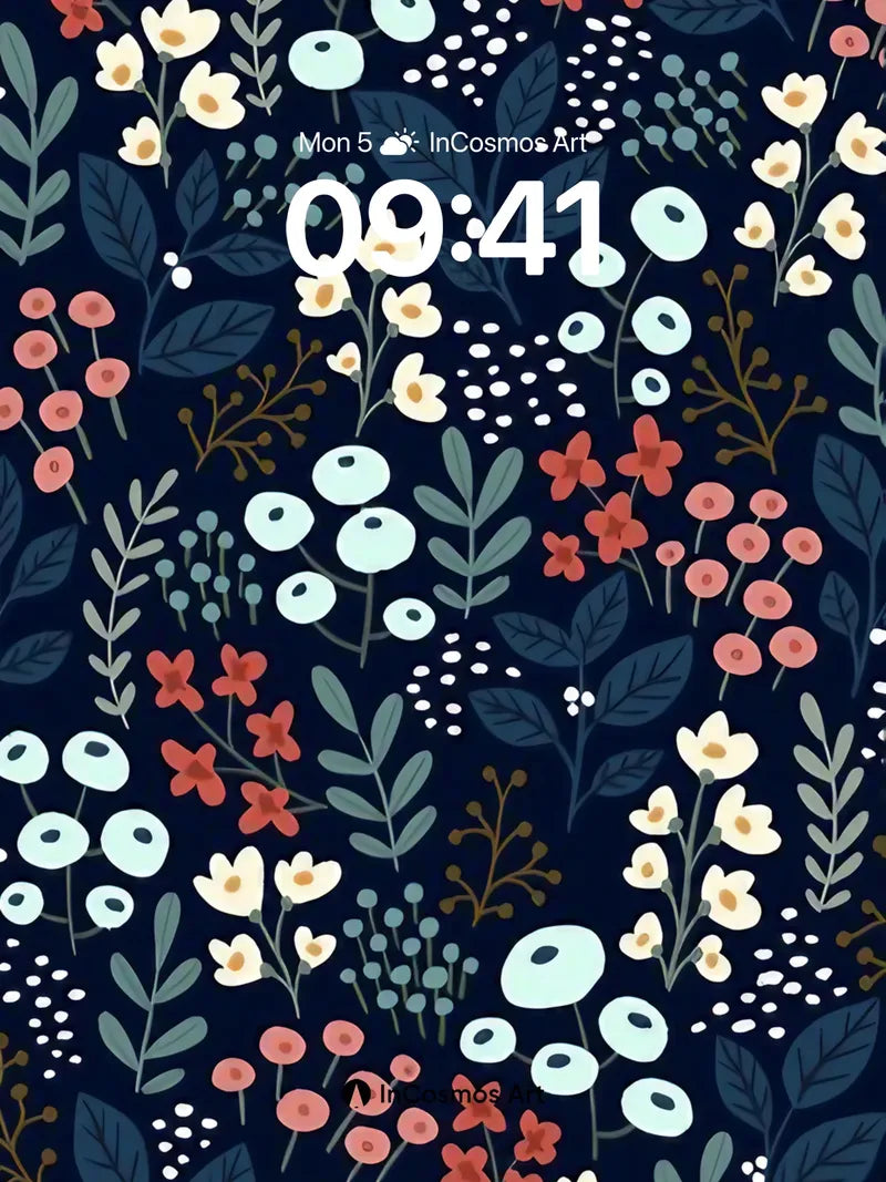 Midnight Bloom Wallpaper with Whispering Petals