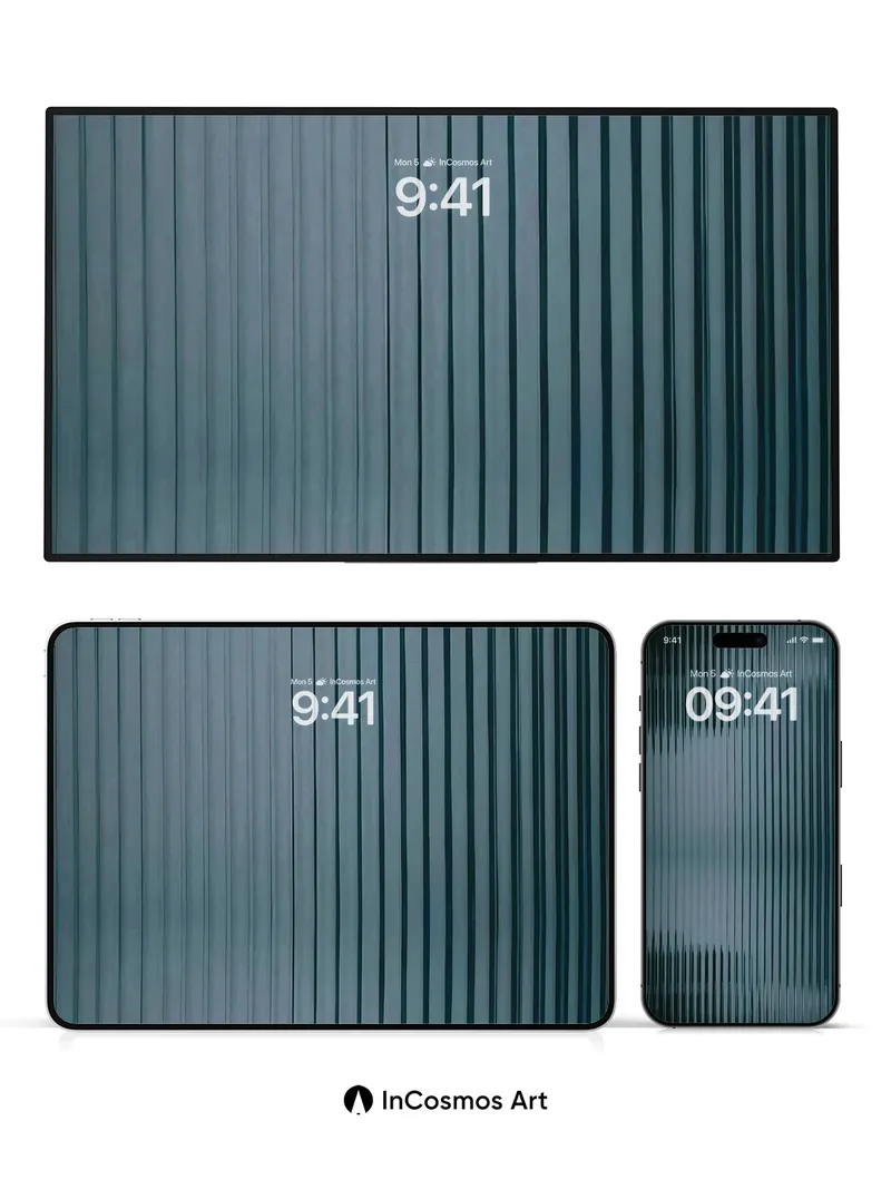 Calm Vertical Veil Wallpaper with Shadowed Lines