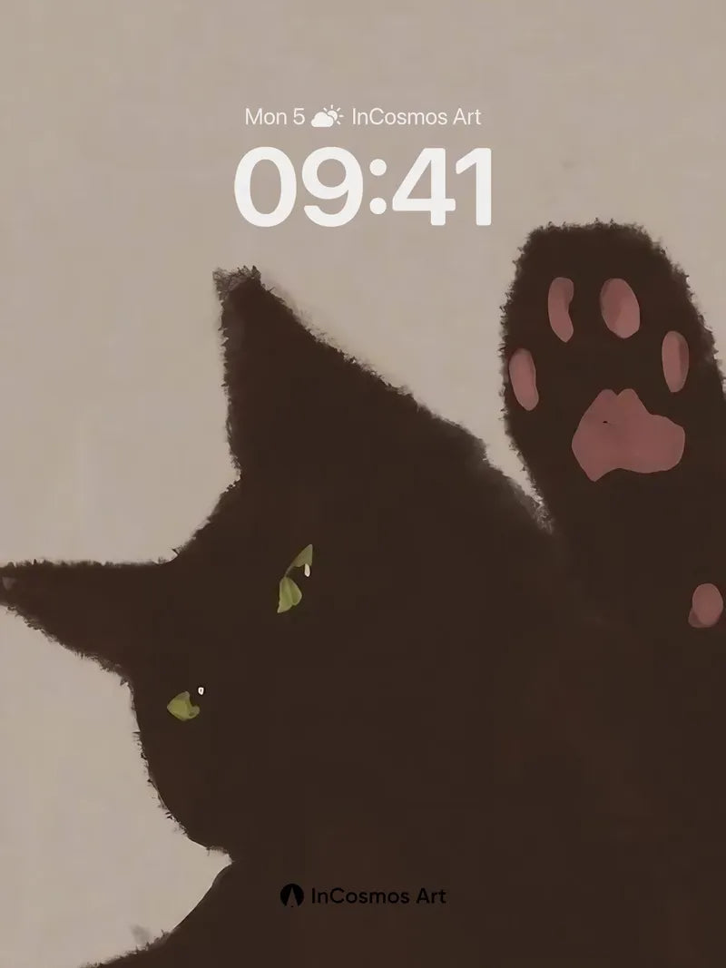 Shadow Whispers Wallpaper with Emerald Eyes