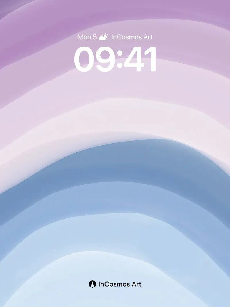 Serene Gradient Wallpaper with Ethereal Waves