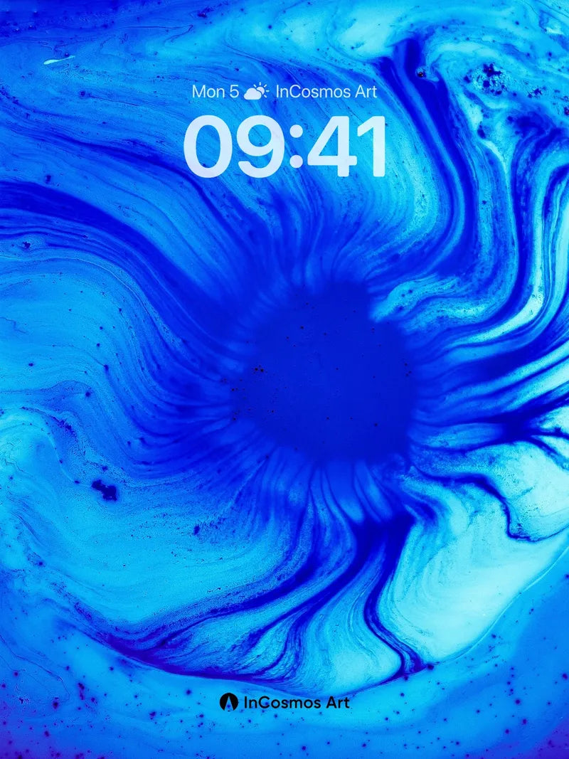 Cosmic Whirlpool Wallpaper with Liquid Depth