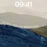 Serenity Wave Wallpaper with Whispering Text wallpaper for iPhone, iPad & Mac