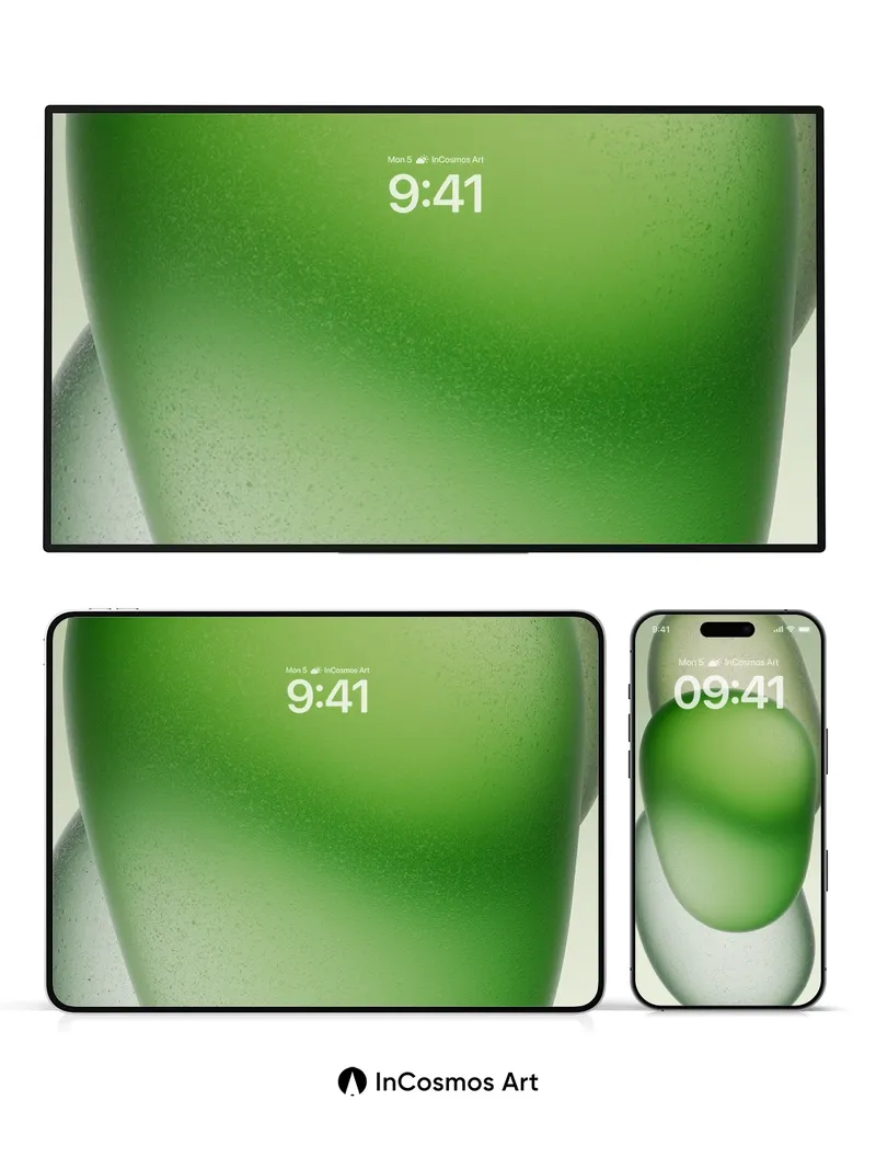 Serene Glass Pebble Wallpaper with Ethereal Hues