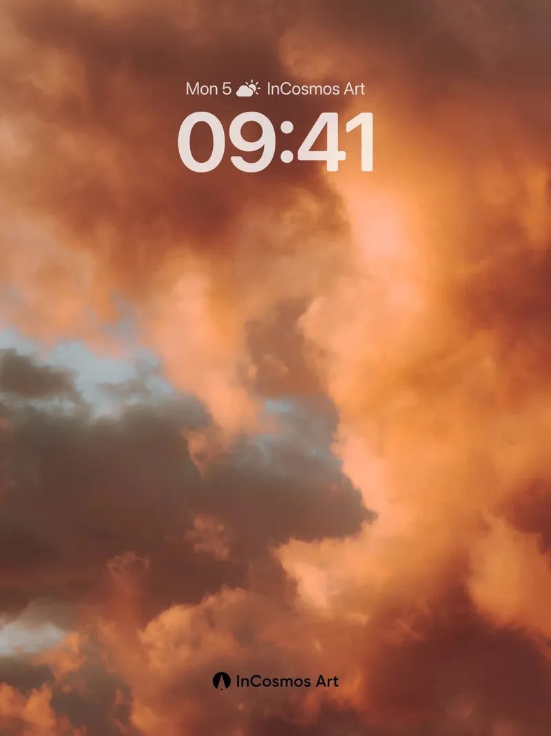 Crimson Storm Wallpaper with Golden Veins