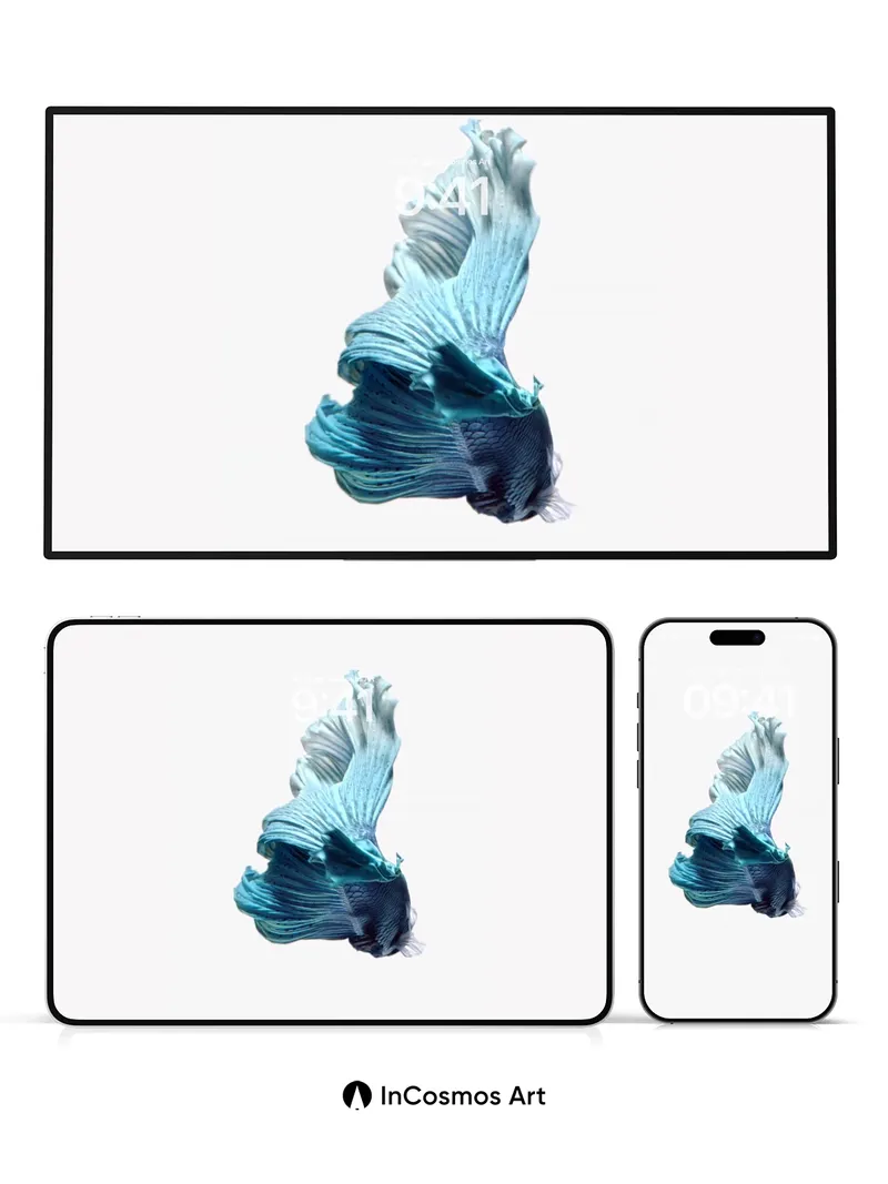 Azure Whisper Wallpaper with Fluid Motion