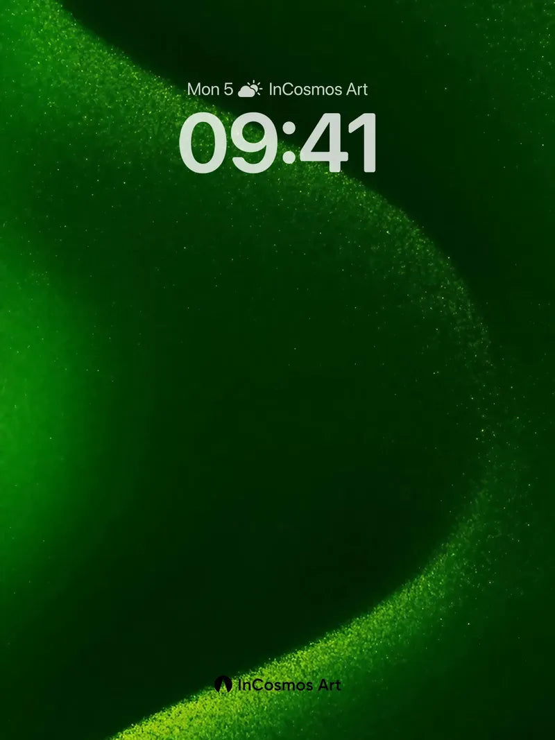 Emerald Pulse Wallpaper with Living Light