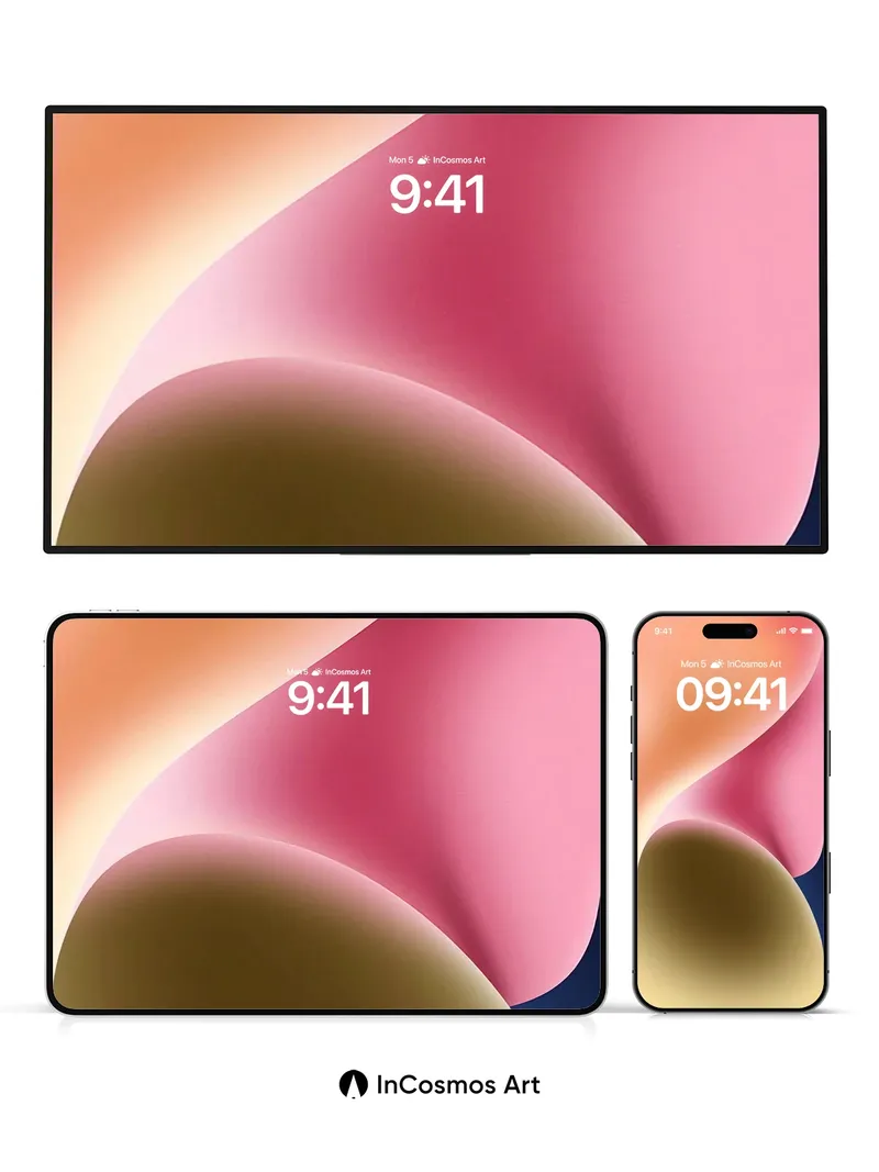 Luminous Flow Wallpaper with Soft Curves