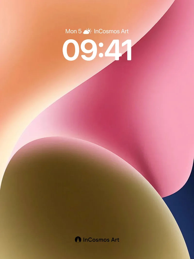 Luminous Flow Wallpaper with Soft Curves