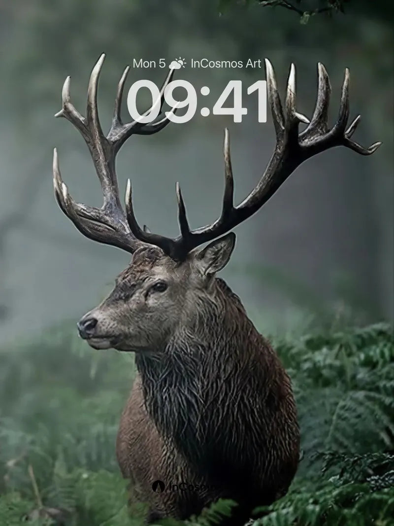 Mystic Grove Wallpaper with Antlered Silence